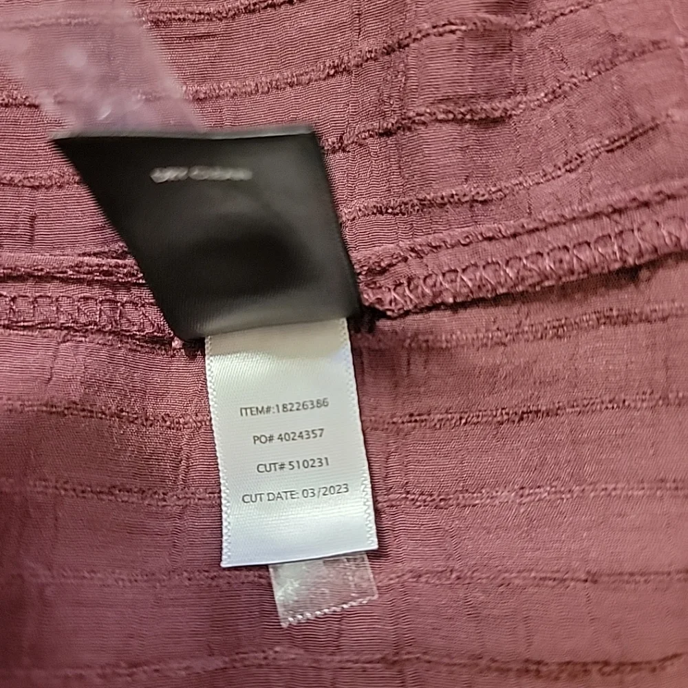 Torrid Women's Purple V-Neck W/ Tie Accent Long Sleeve Top, 3 - Picture 9 of 9